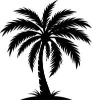 A stunning palm tree silhouette captured in timeless beauty vector