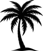 A stunning palm tree silhouette captured in timeless beauty vector