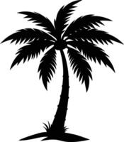 A stunning palm tree silhouette captured in timeless beauty vector