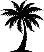 A stunning palm tree silhouette captured in timeless beauty vector