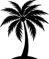 un maravilloso palma árbol silueta capturado en eterno belleza vector