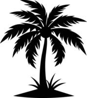 A stunning palm tree silhouette captured in timeless beauty vector