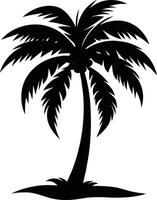 A stunning palm tree silhouette captured in timeless beauty vector