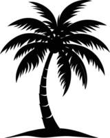 A stunning palm tree silhouette captured in timeless beauty vector