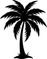 A stunning palm tree silhouette captured in timeless beauty vector