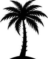 A stunning palm tree silhouette captured in timeless beauty vector