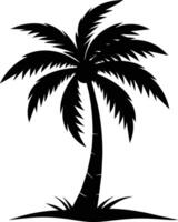 A stunning palm tree silhouette captured in timeless beauty vector