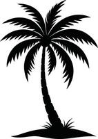 A stunning palm tree silhouette captured in timeless beauty vector