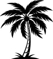 A stunning palm tree silhouette captured in timeless beauty vector