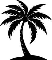 A stunning palm tree silhouette captured in timeless beauty vector