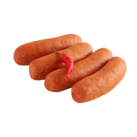 Frais saucisse Couper en dehors isolé transparent Contexte png