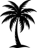 A stunning palm tree silhouette captured in timeless beauty vector