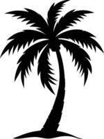 A stunning palm tree silhouette captured in timeless beauty vector