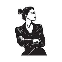 Business woman character in formal image and design vector