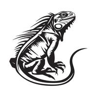 Iguana Image Design, Art on white background vector