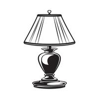 Table Lamp Image, Design, Art ,Isolated on white background vector