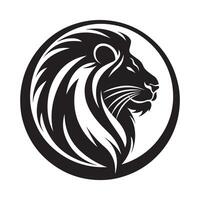 Lion head logo design Image on white background vector