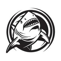 Shark Attack Logo Design. Shark Attack isolated on white vector