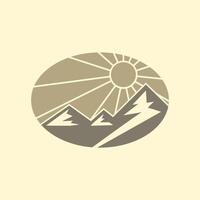 mountain adventure logo vector