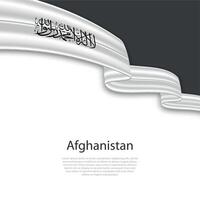 ondulación cinta con bandera de Afganistán vector
