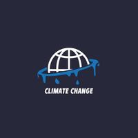 climate change logo vector