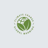 climate change logo vector