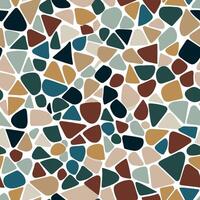 Colorful Terrazzo Flooring Inspired Abstract Seamless Pattern vector