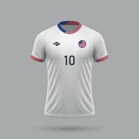 3d realista fútbol jersey unido estados nacional equipo 2024 vector