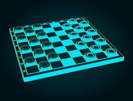 Checkers game illustration vector