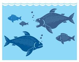 Big fish illustration vector