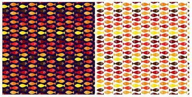 hot small fish pattern vector