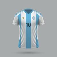 3d realista fútbol jersey argentina nacional equipo 2024 vector