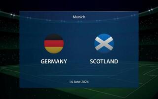 Germany vs Scotland. Europe football tournament 2024 vector