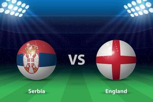 serbia vs Inglaterra. Europa fútbol torneo 2024 vector