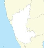 ubicación mapa de karnataka es un estado de India vector