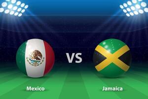 Mexico vs Jamaica. America soccer tournament 2024 vector