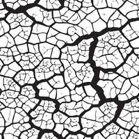 Cracked barren desert earth texture. Seamless pattern vector