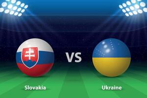 Slovakia vs Ukraine. Europe soccer tournament 2024 vector