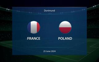 France vs Poland. Europe football tournament 2024 vector