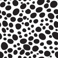 Abstract Black and White Dalmatian Spot Seamless Pattern vector