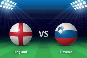 Inglaterra vs Eslovenia. Europa fútbol torneo 2024 vector