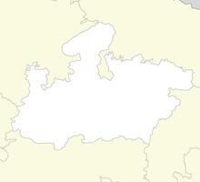 ubicación mapa de madhya Pradesh es un estado de India vector