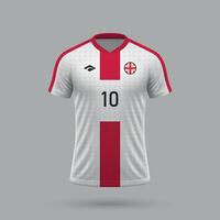 3d realista fútbol jersey Georgia nacional equipo 2024 vector