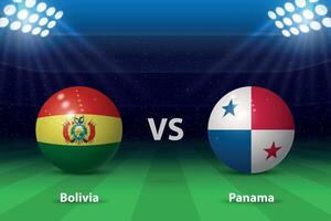 bolivia vs Panamá. America fútbol torneo 2024 vector