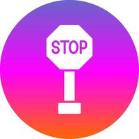 Stop Sign Glyph Gradient Circle Icon Design vector