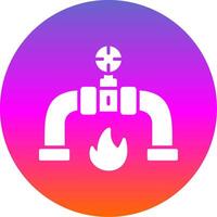 Gas PipeLine Circle Multi Circle Glyph Gradient Circle Icon Design vector