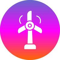 Wind Turbine Glyph Gradient Circle Icon Design vector