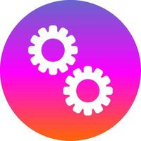 Cogwheel Glyph Gradient Circle Icon Design vector