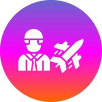 Air Engineer Glyph Gradient Circle Icon Design vector