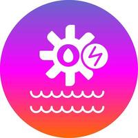 Hydro Power Glyph Gradient Circle Icon Design vector